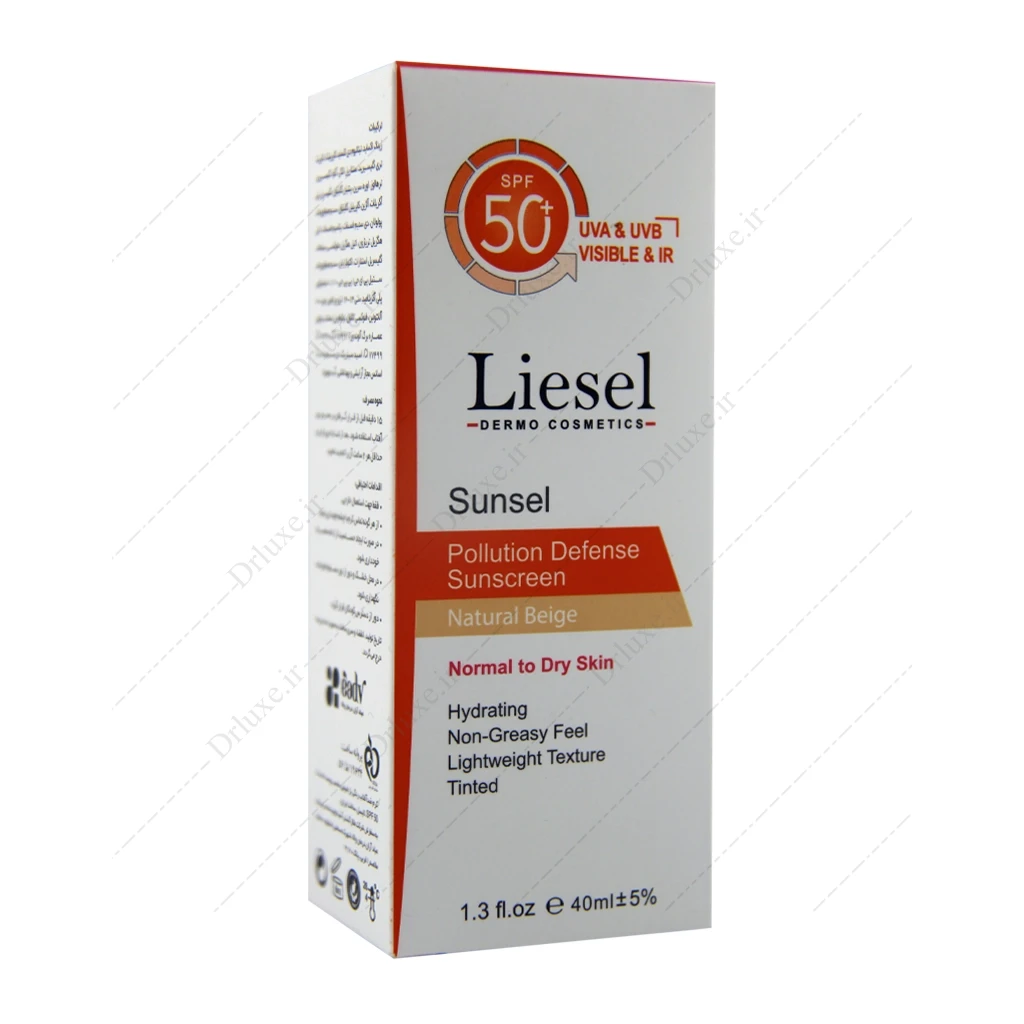 کرم ضد آفتاب SPF50 رنگی لایسل پوست نرمال تا خشک